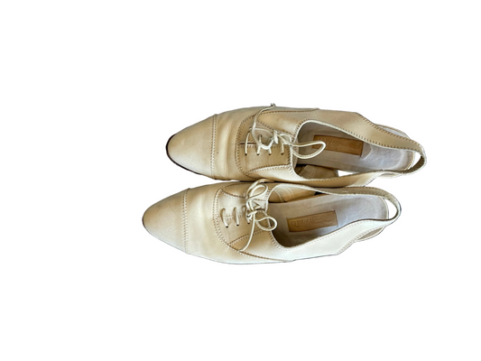Tan Suede Heeled Loafer