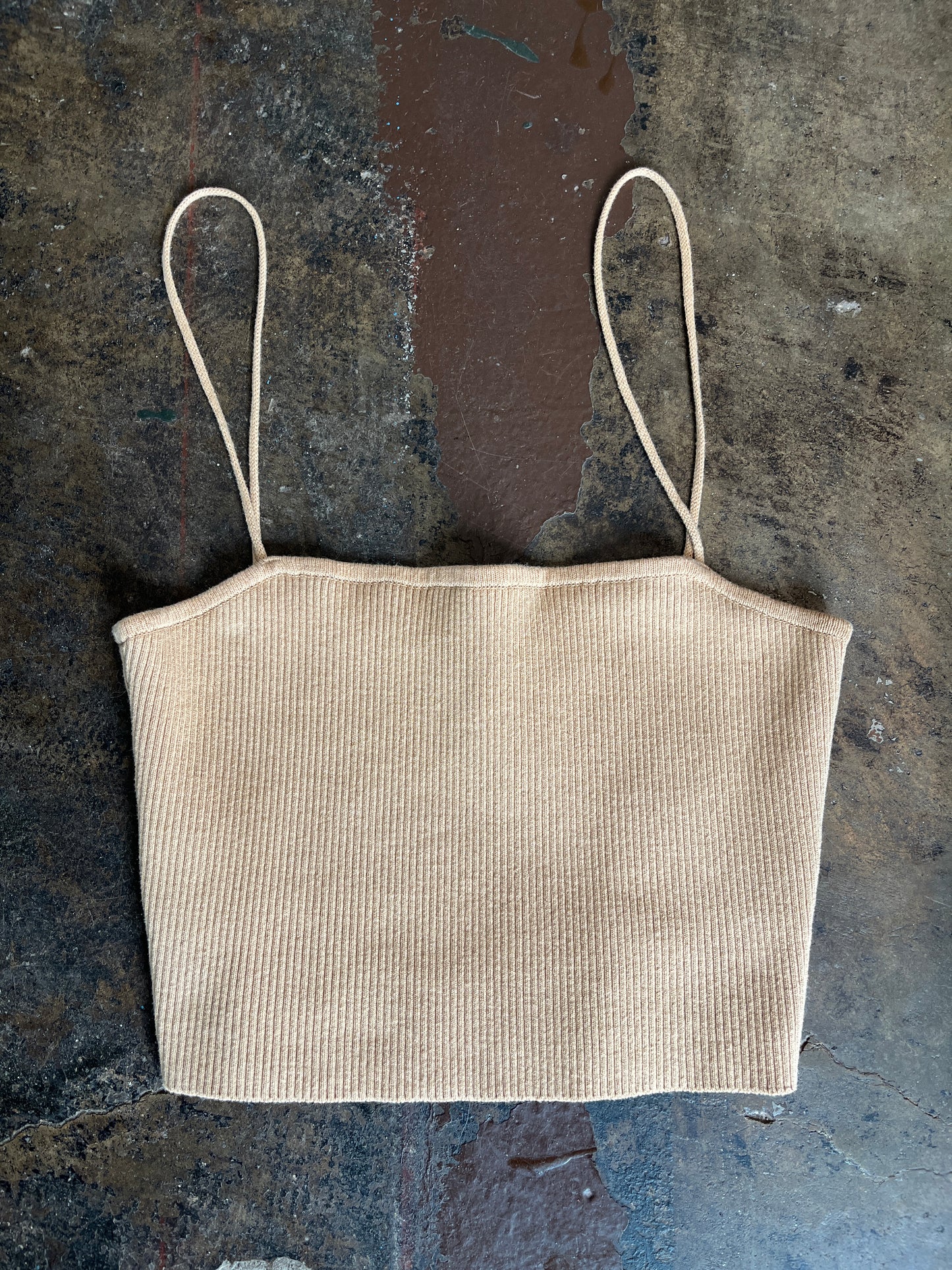 Nicole Kwon Tan Spaghetti Strap Top