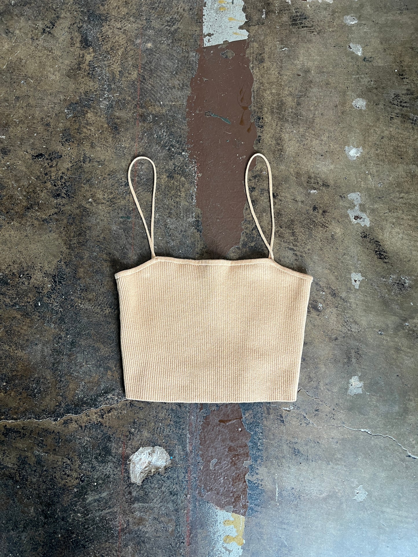 Nicole Kwon Tan Spaghetti Strap Top