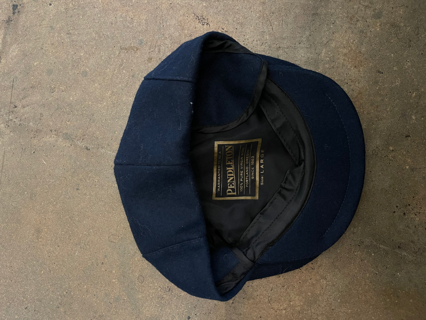 Navy Pendleton Newsboy Hat