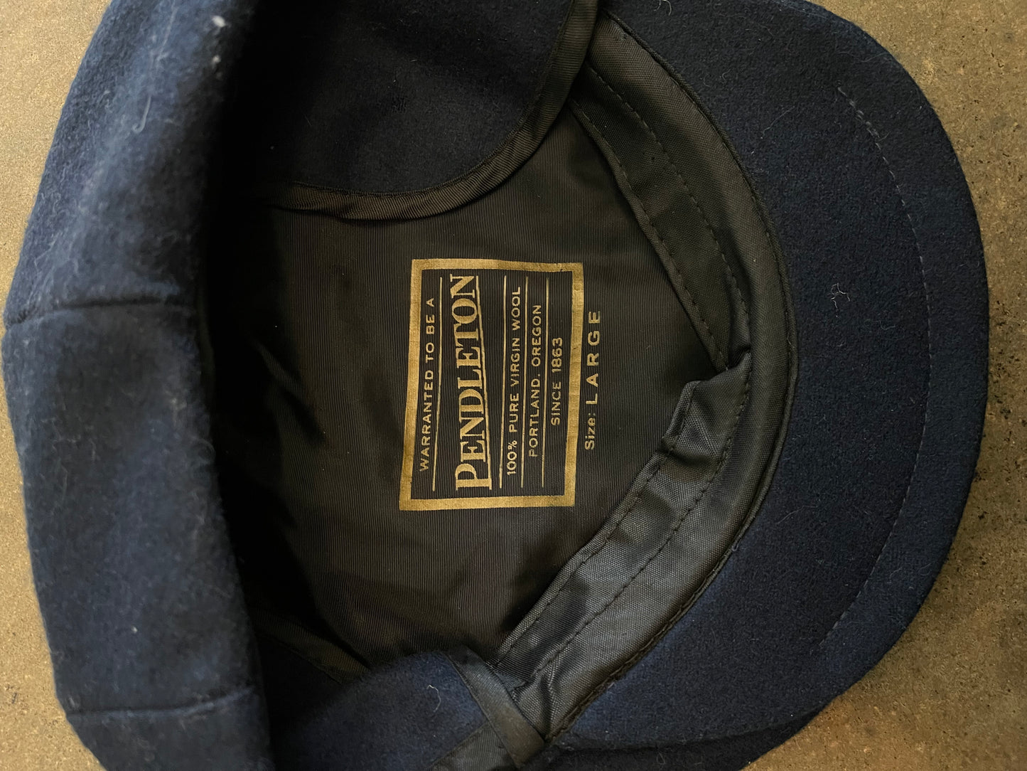 Navy Pendleton Newsboy Hat