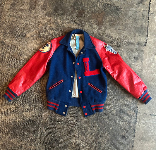 Red + Blue Liberty Patriots Varsity Jacket