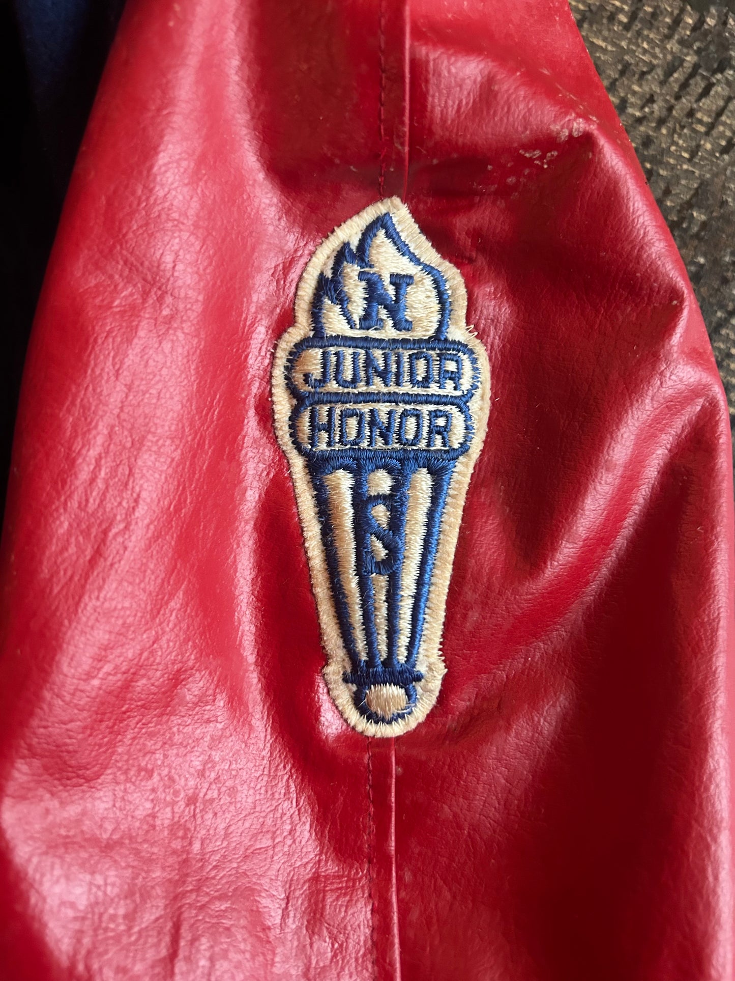 Red + Blue Liberty Patriots Varsity Jacket