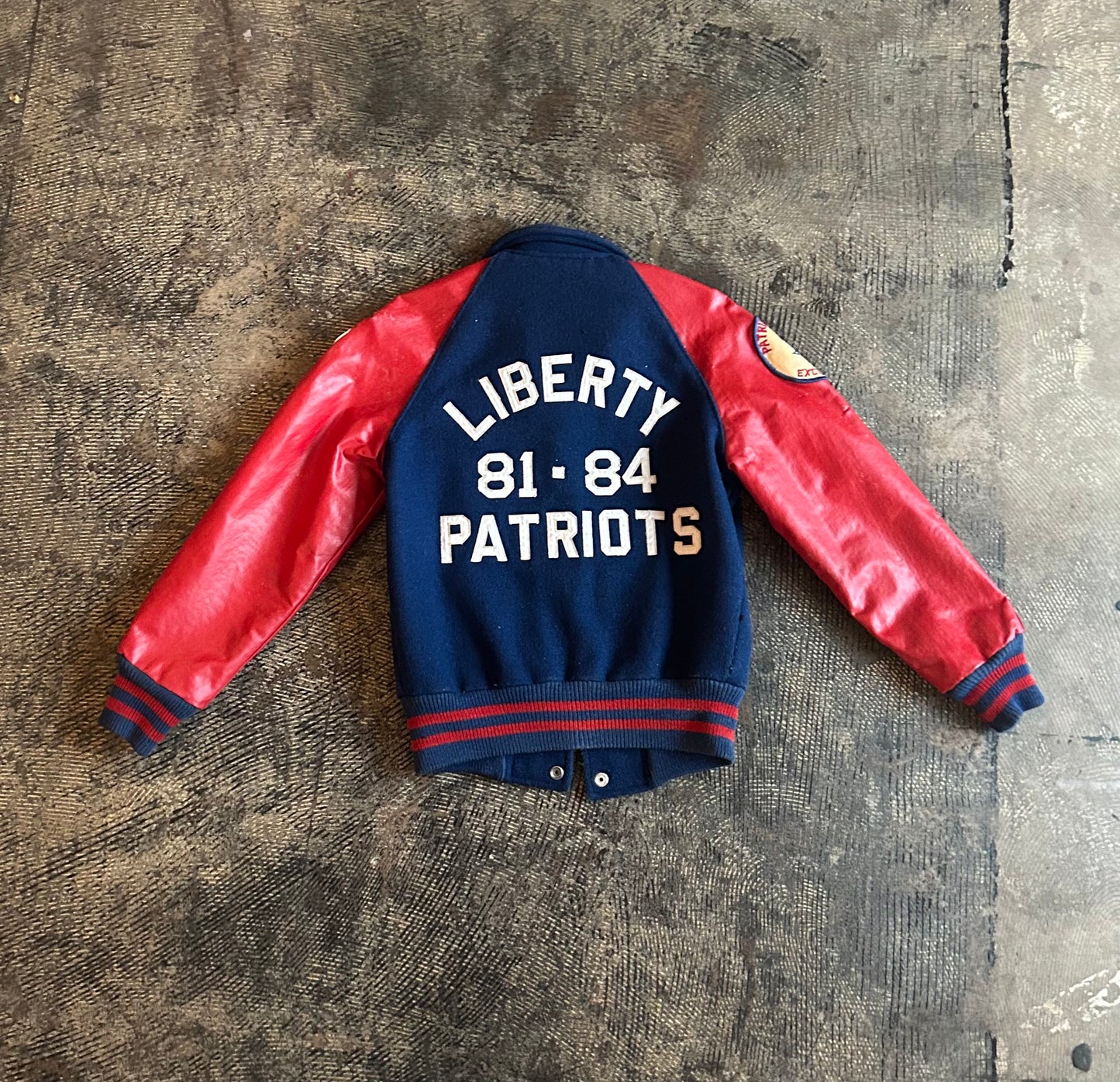 Red + Blue Liberty Patriots Varsity Jacket