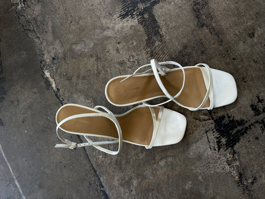 White Patent Reformation Strappy Heel