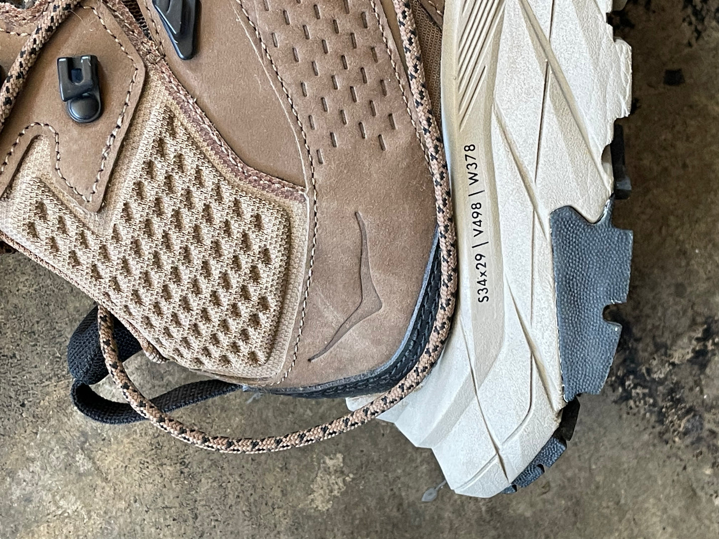 Brown Hoka Vibram Hiking Boots