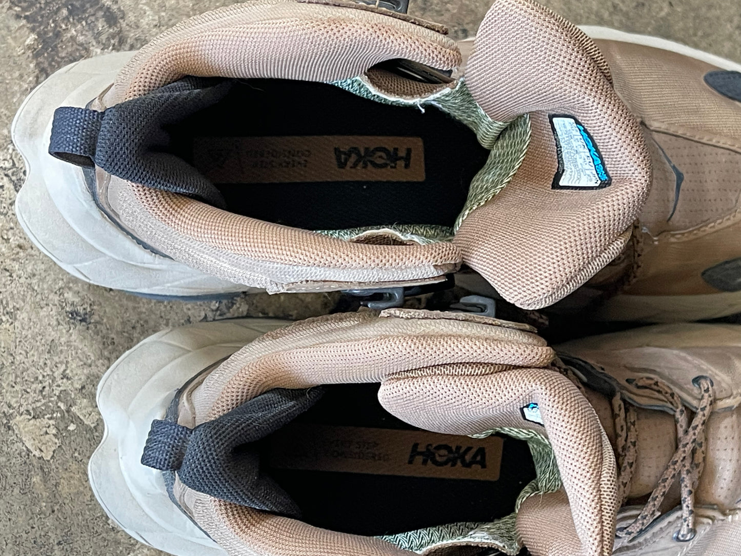 Brown Hoka Vibram Hiking Boots
