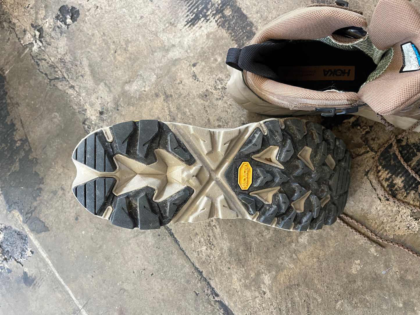 Brown Hoka Vibram Hiking Boots