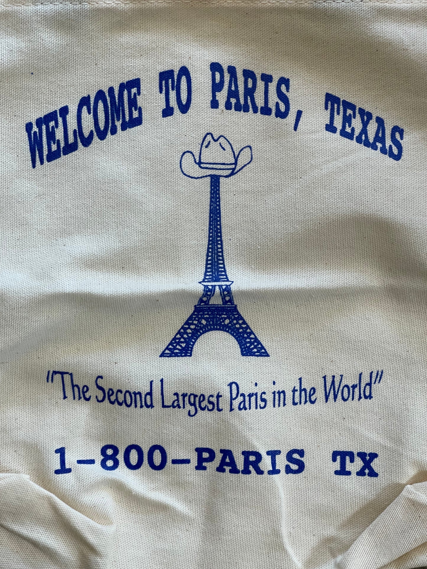 Welcome to Paris, Texas Canvas Tote