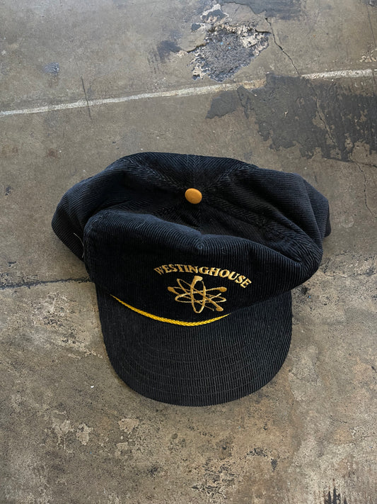 Black Corduroy Westinghouse Rope Brim Hat