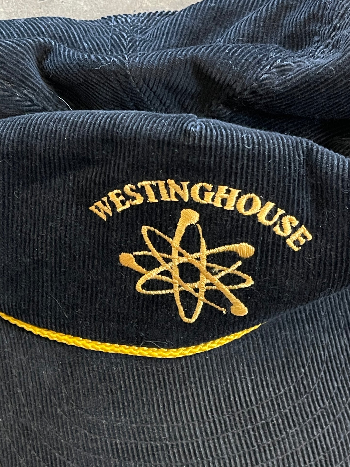 Black Corduroy Westinghouse Rope Brim Hat