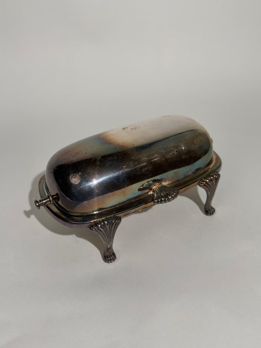Silver Raised Butter Dish