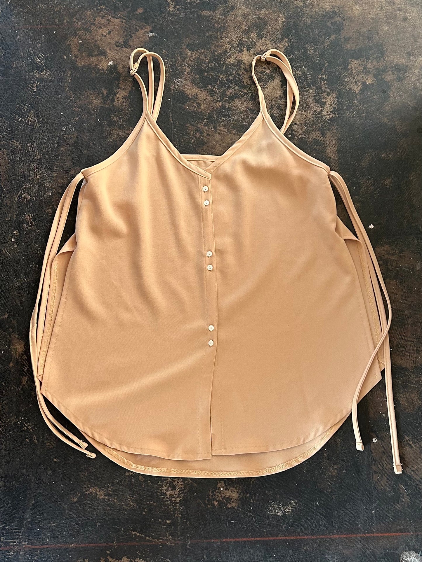 Golden Button Up Blouse Set