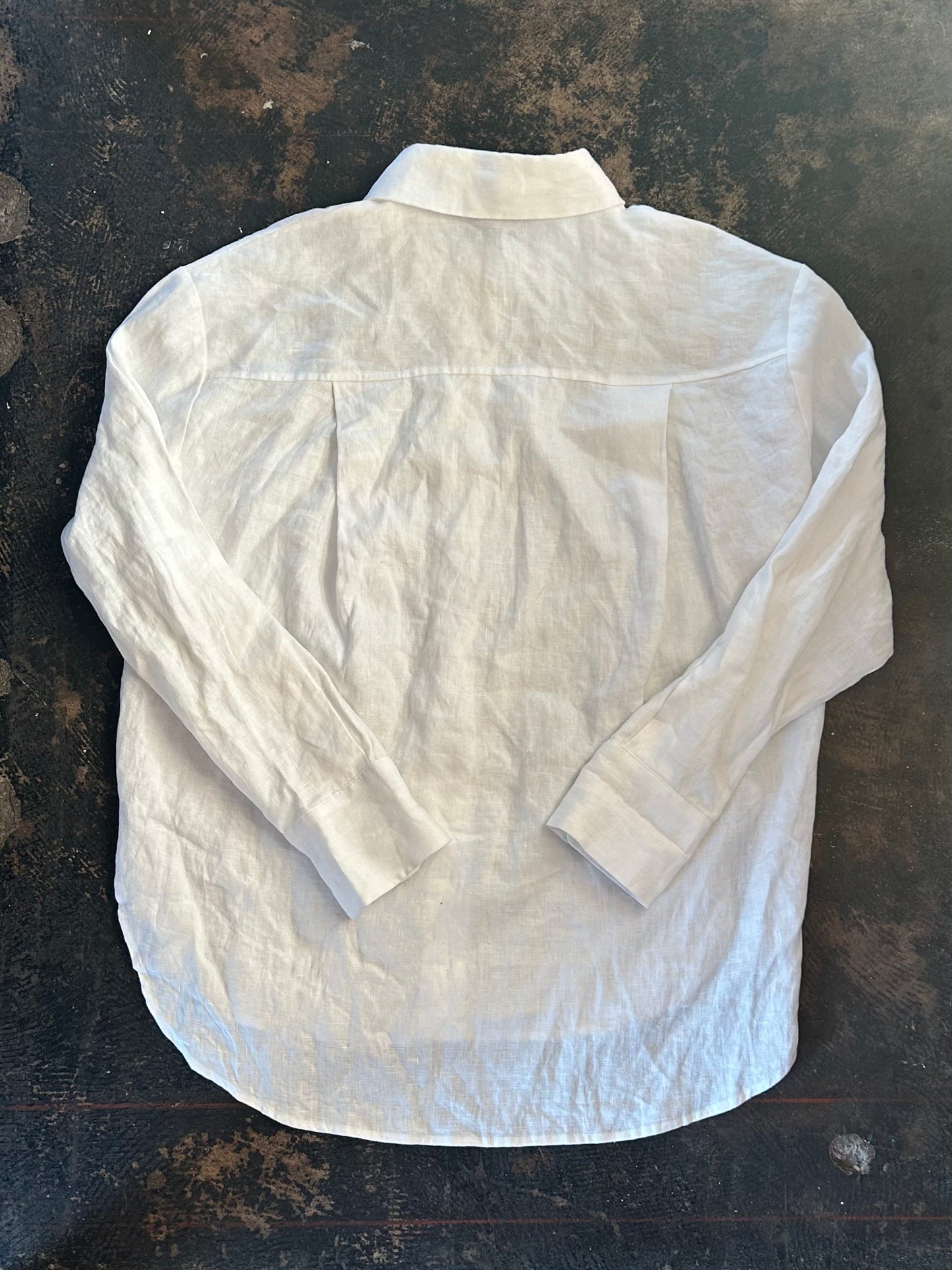 Reformation White Linen Button Up