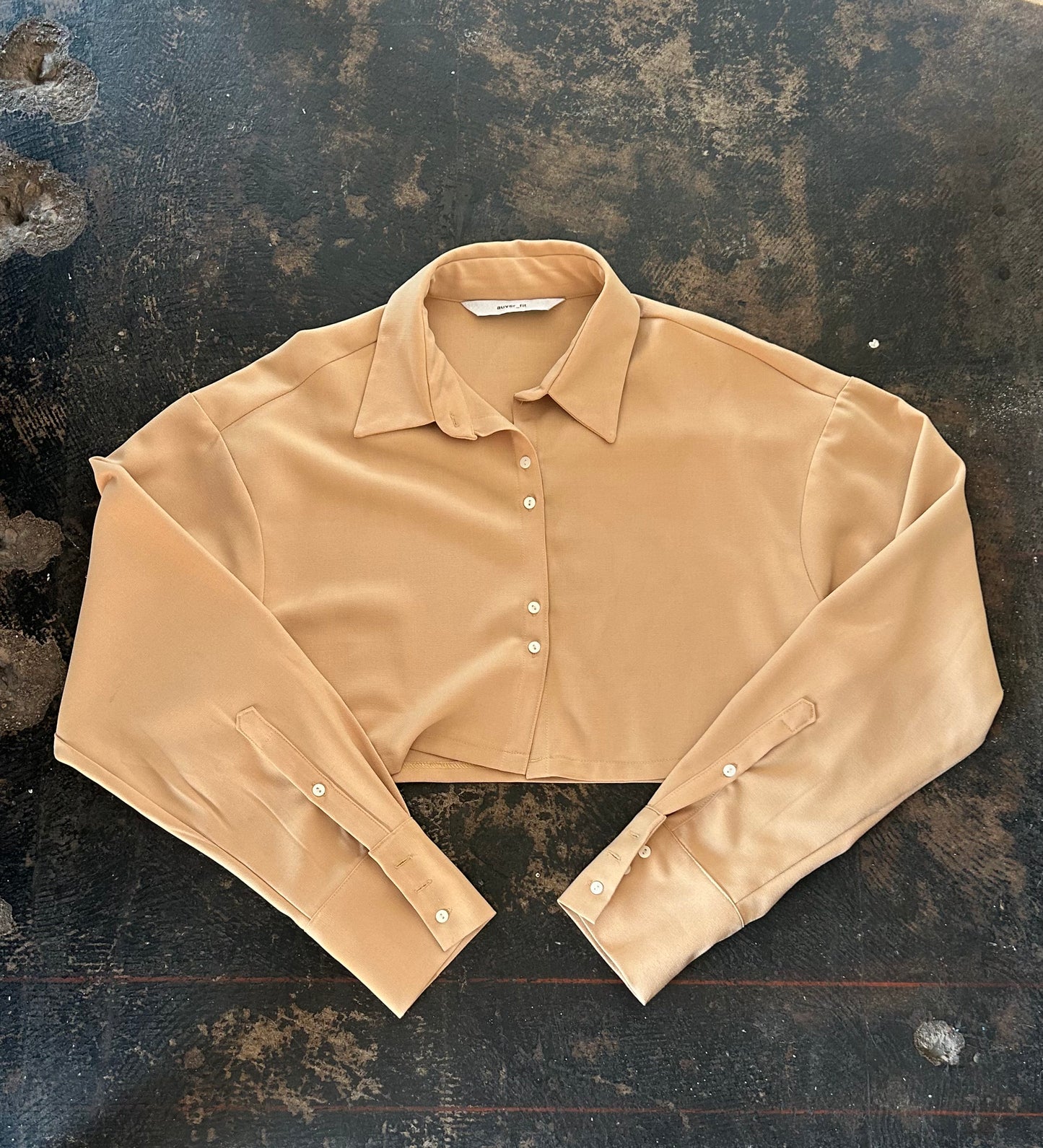 Golden Button Up Blouse Set