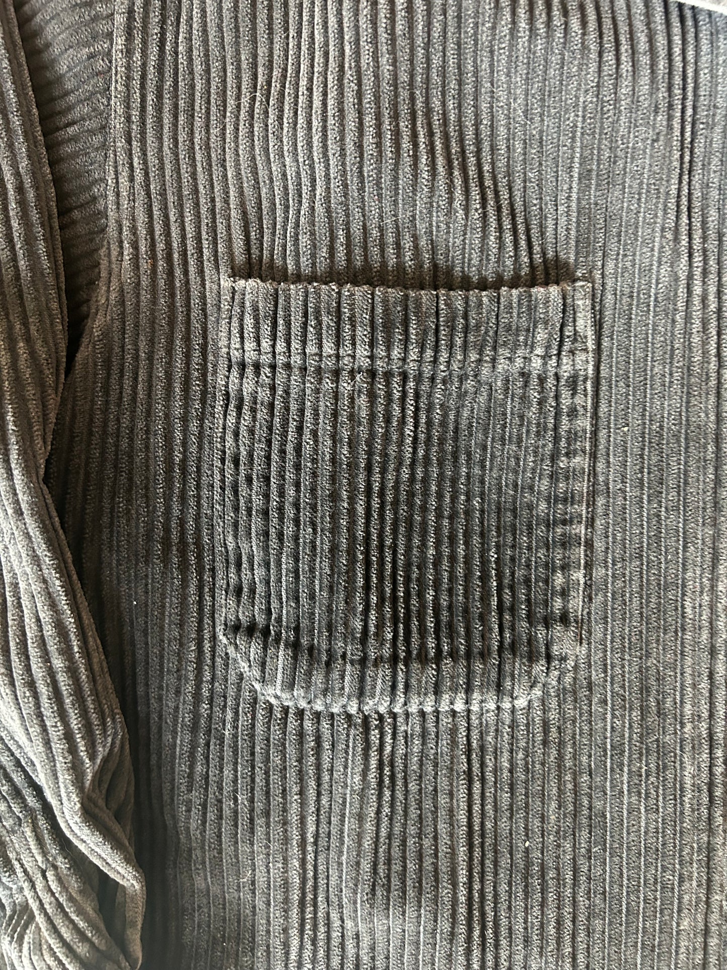 Black Corduroy Button Up