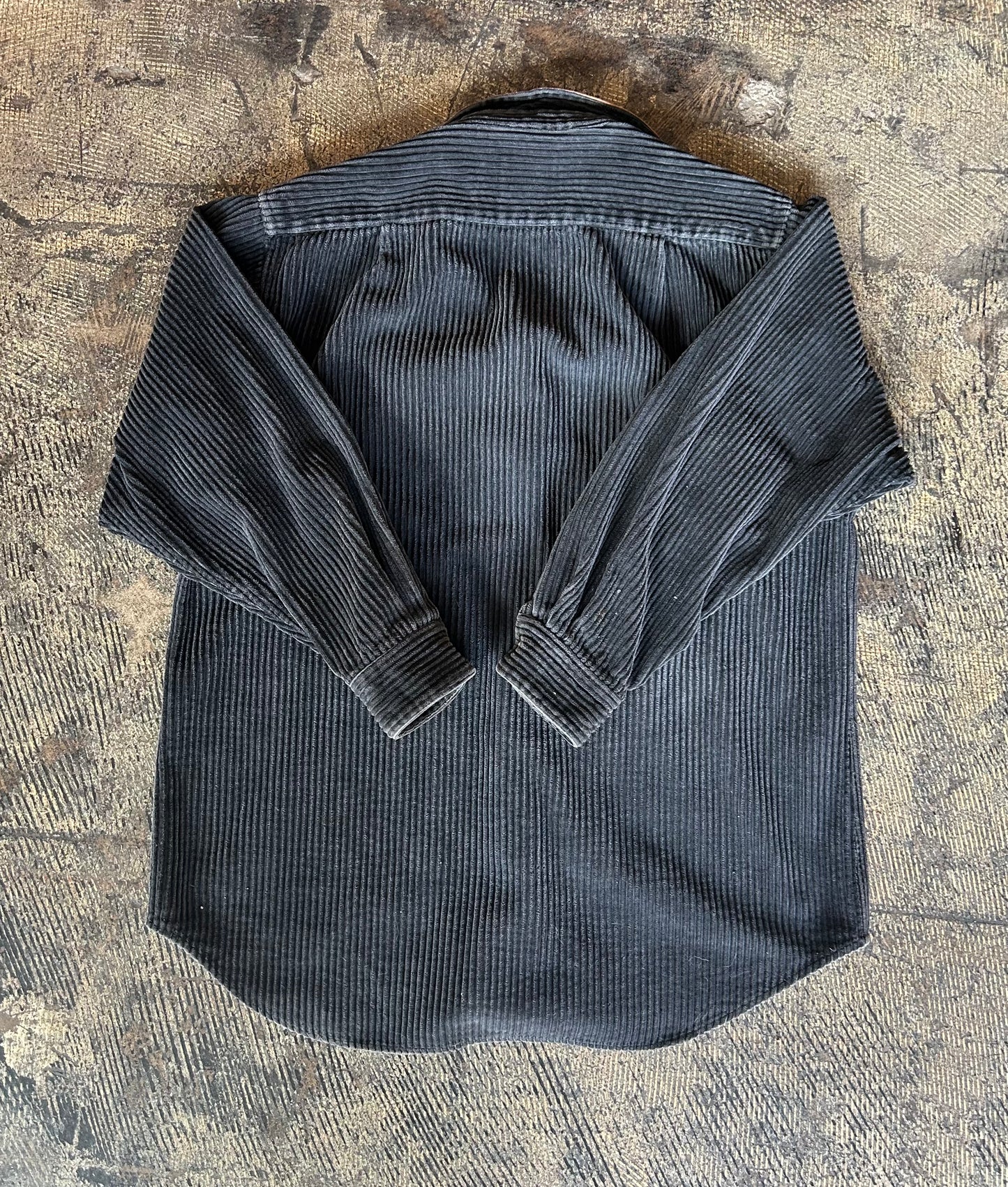 Black Corduroy Button Up