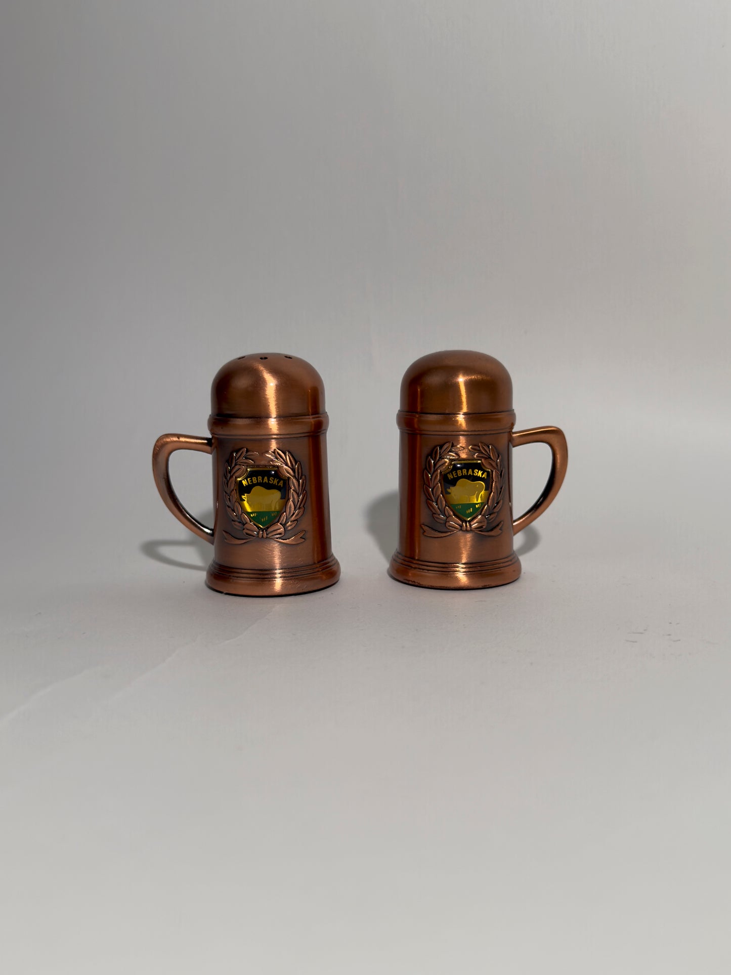 Copper Nebraska Salt + Pepper Shakers