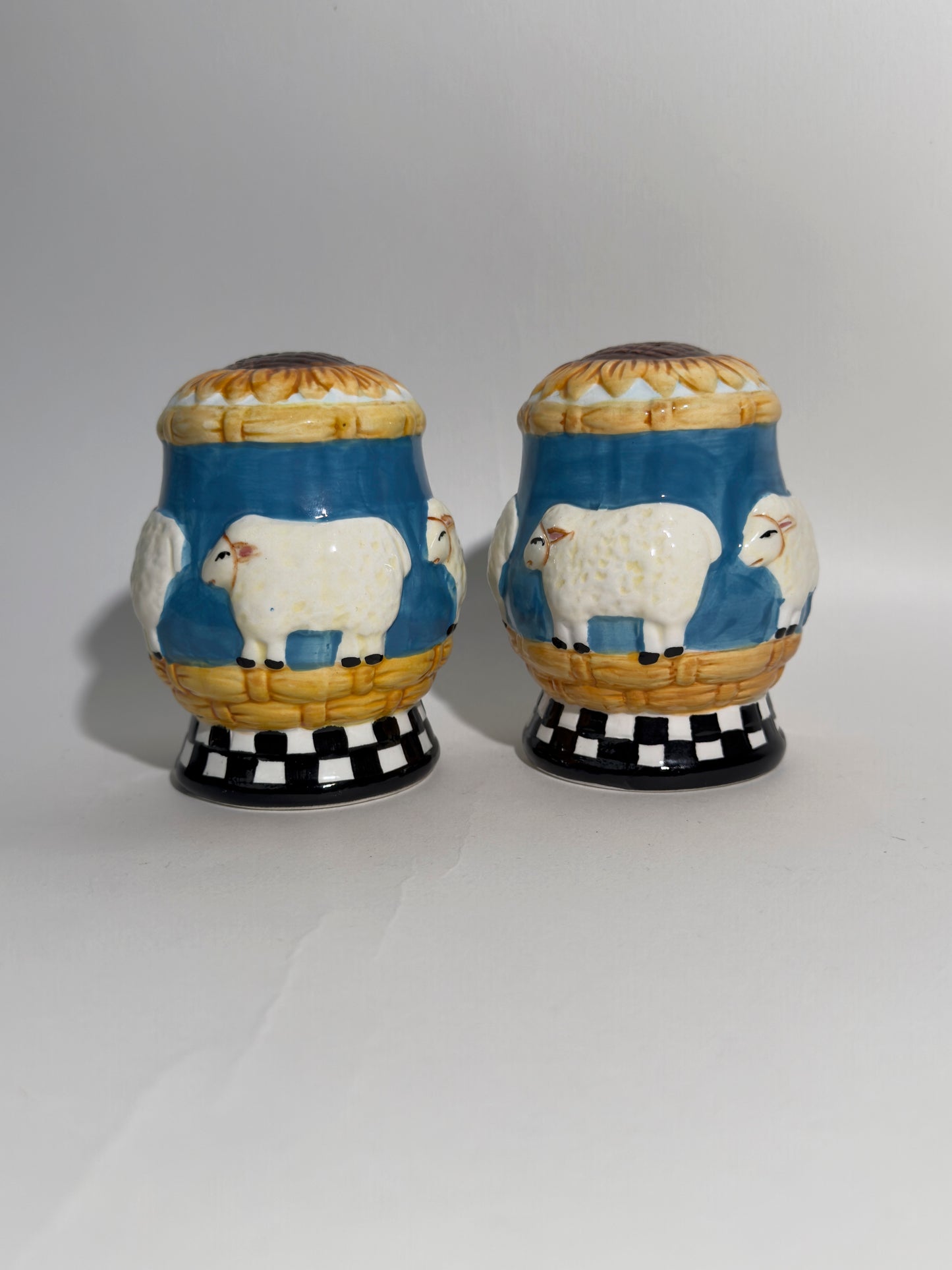Sheep Sunflower Salt + Pepper Shakers