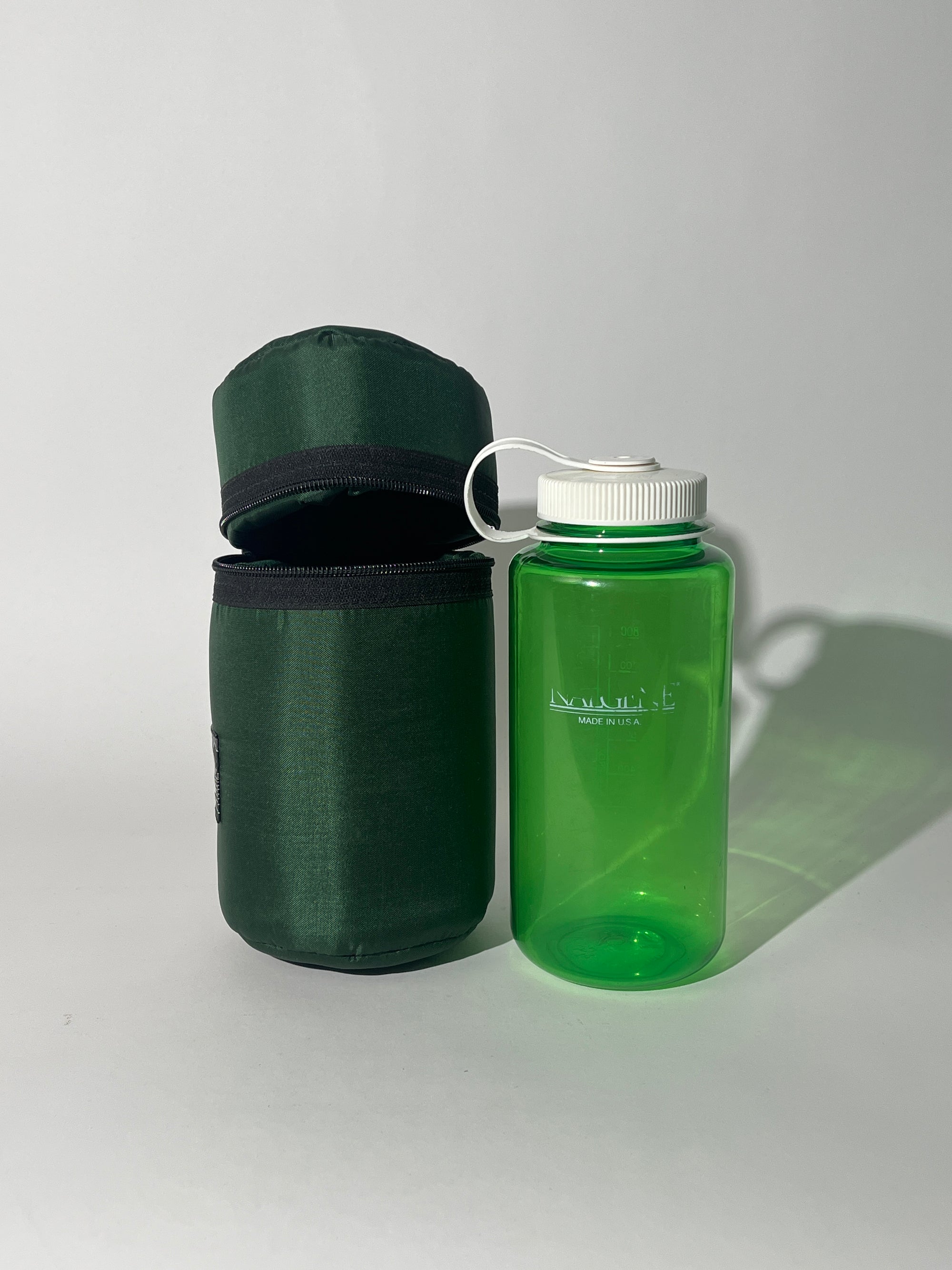 Green Nalgene Water Bottle with Insulated Holder