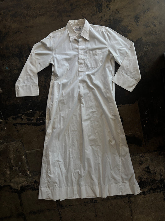White Button Down Dress Gown