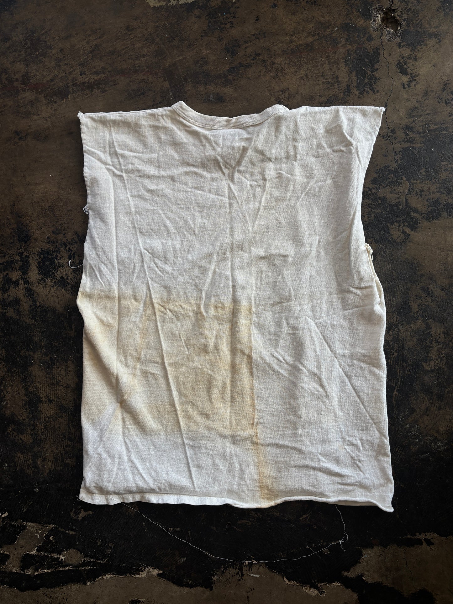 White Champion Cut Off Tee