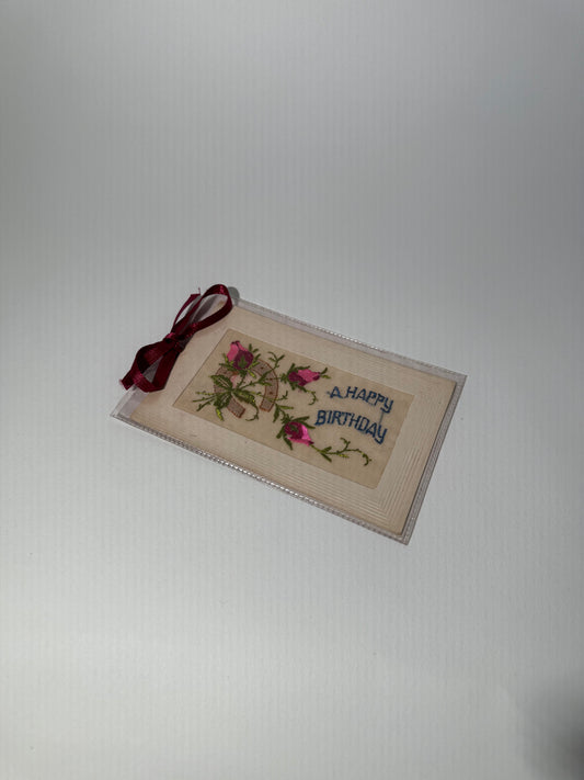 Embroidered Happy Birthday Card