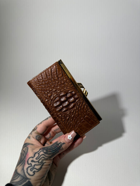 Small Brown Alligator Wallet