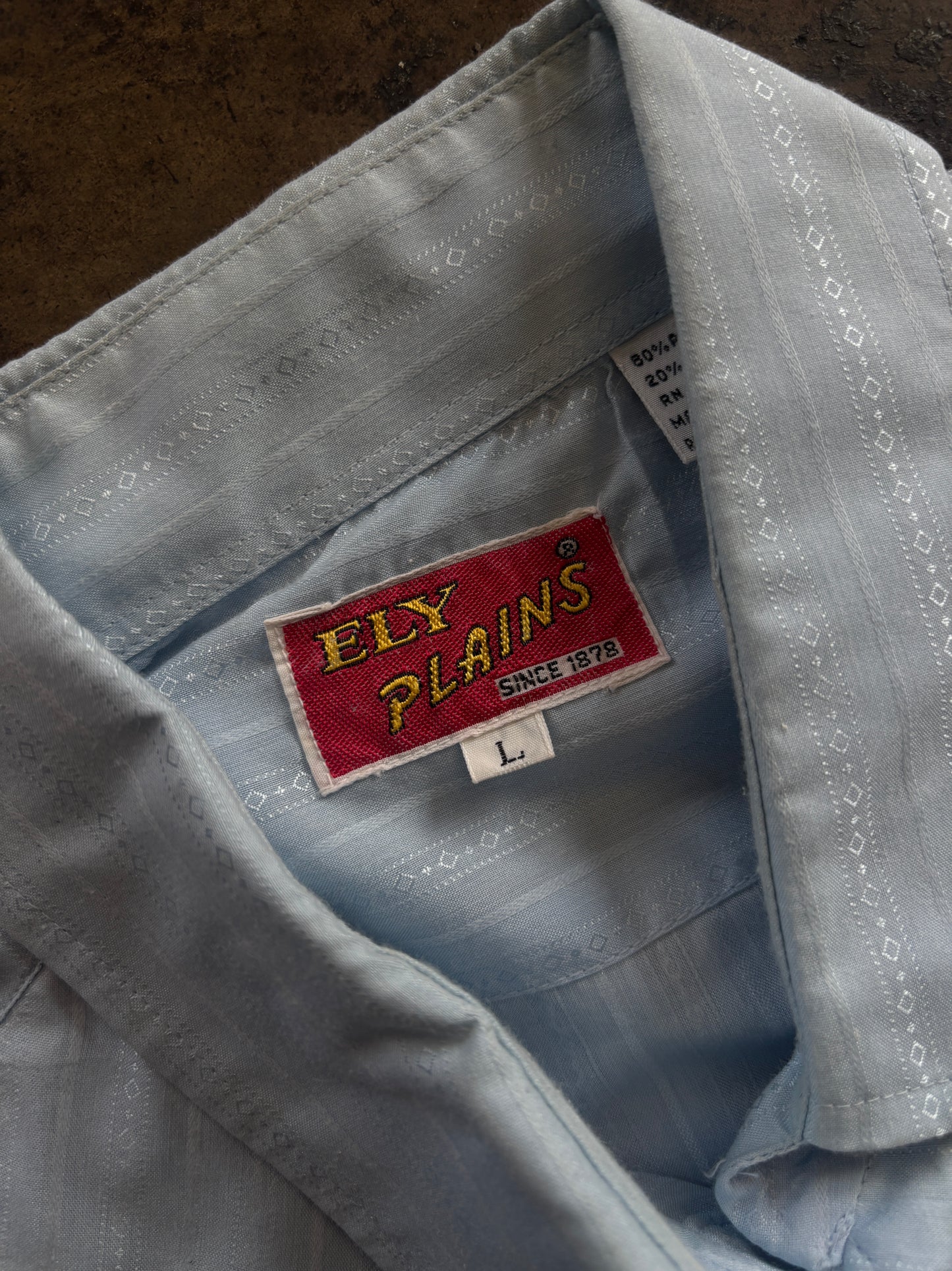 Baby Blue Short Sleeve Pearl Snap