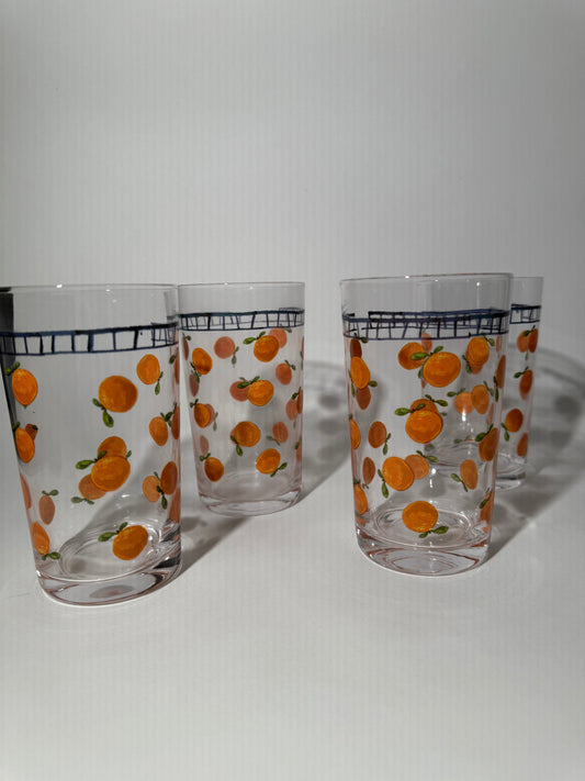Orange Glassware Set