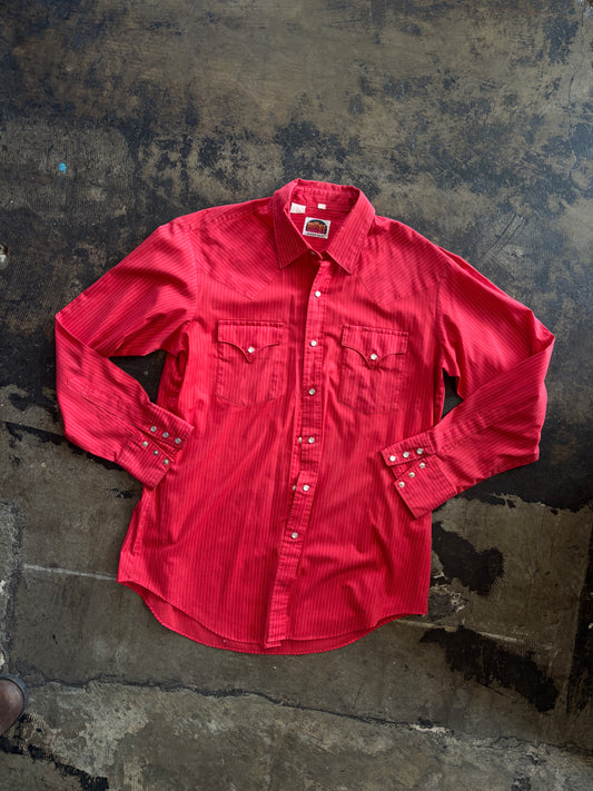 Miller Red Stripe Pearl Snap