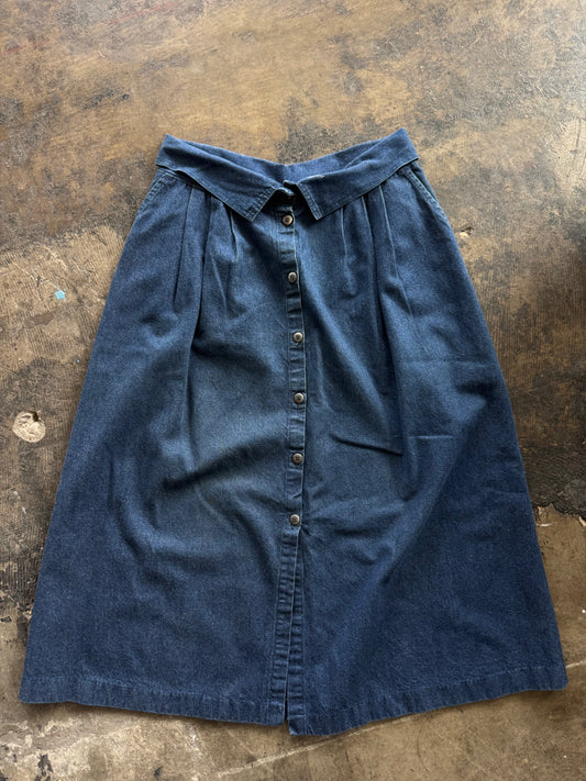 Denim Button Front Maxi