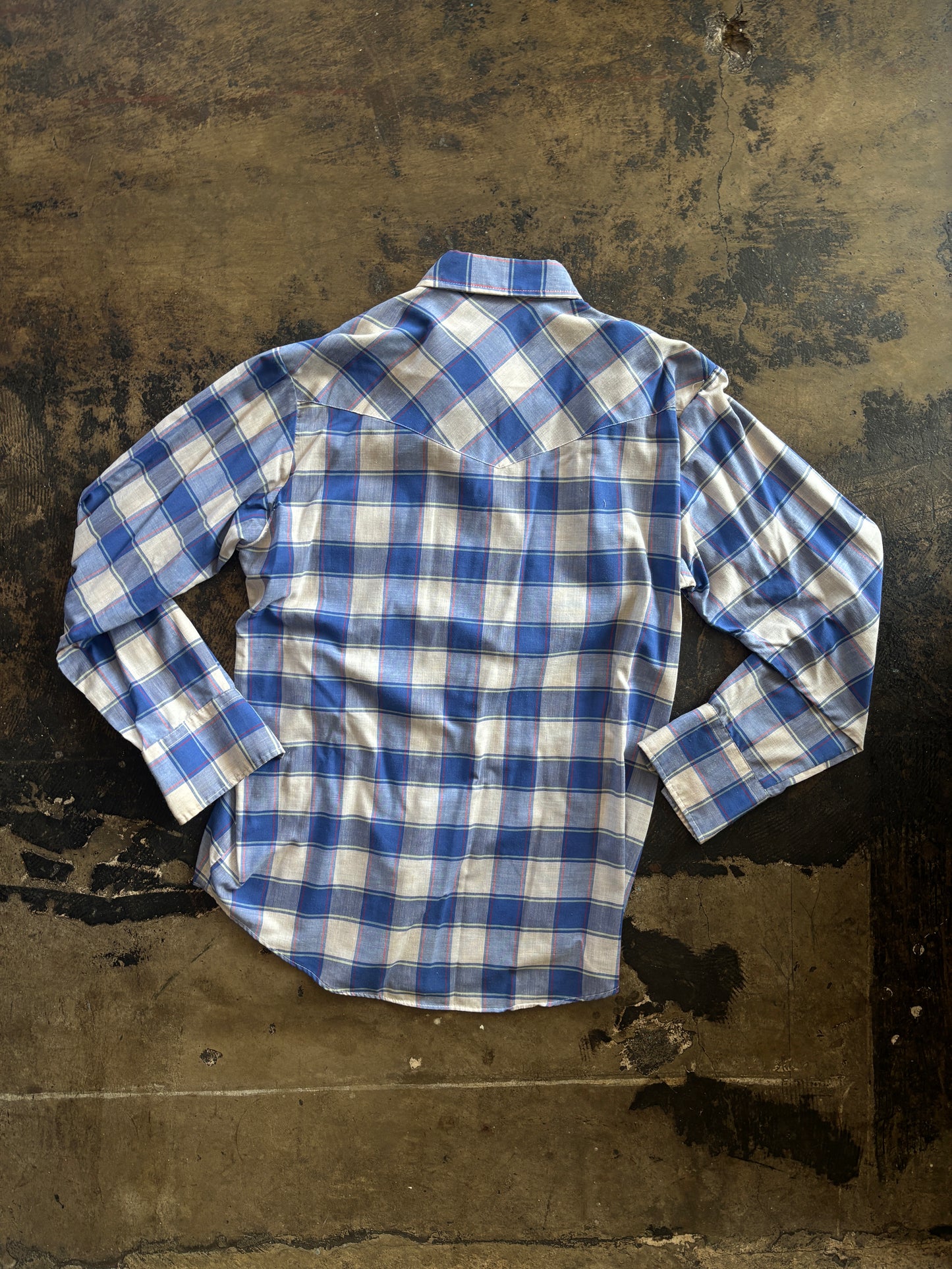 Sand + Sage Blue Plaid Pearl Snap