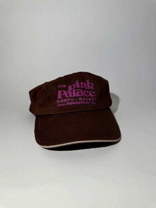 Brown Pink Palace Greece Dad Hat