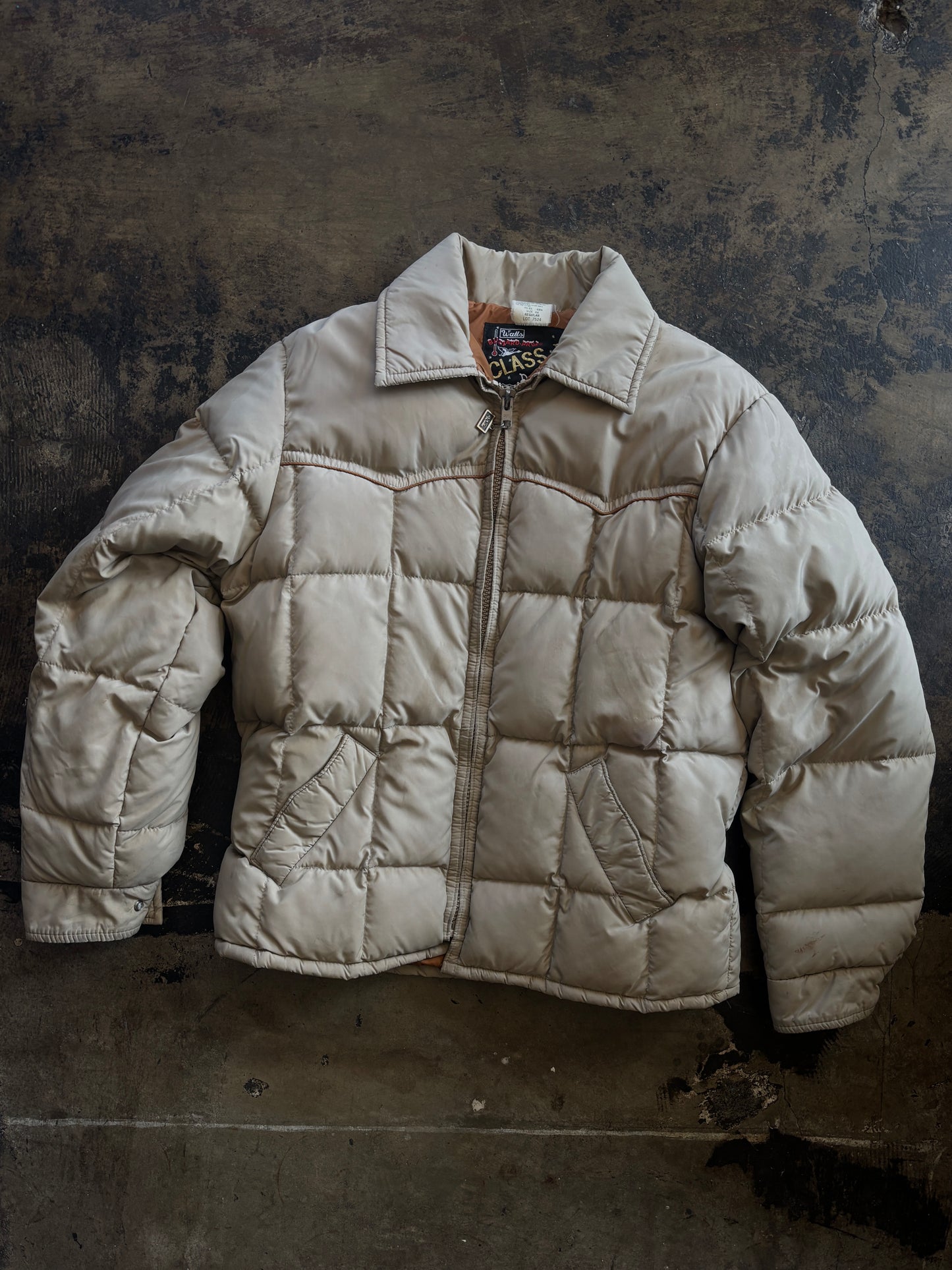 Walls Tan Quilted Down Jacket