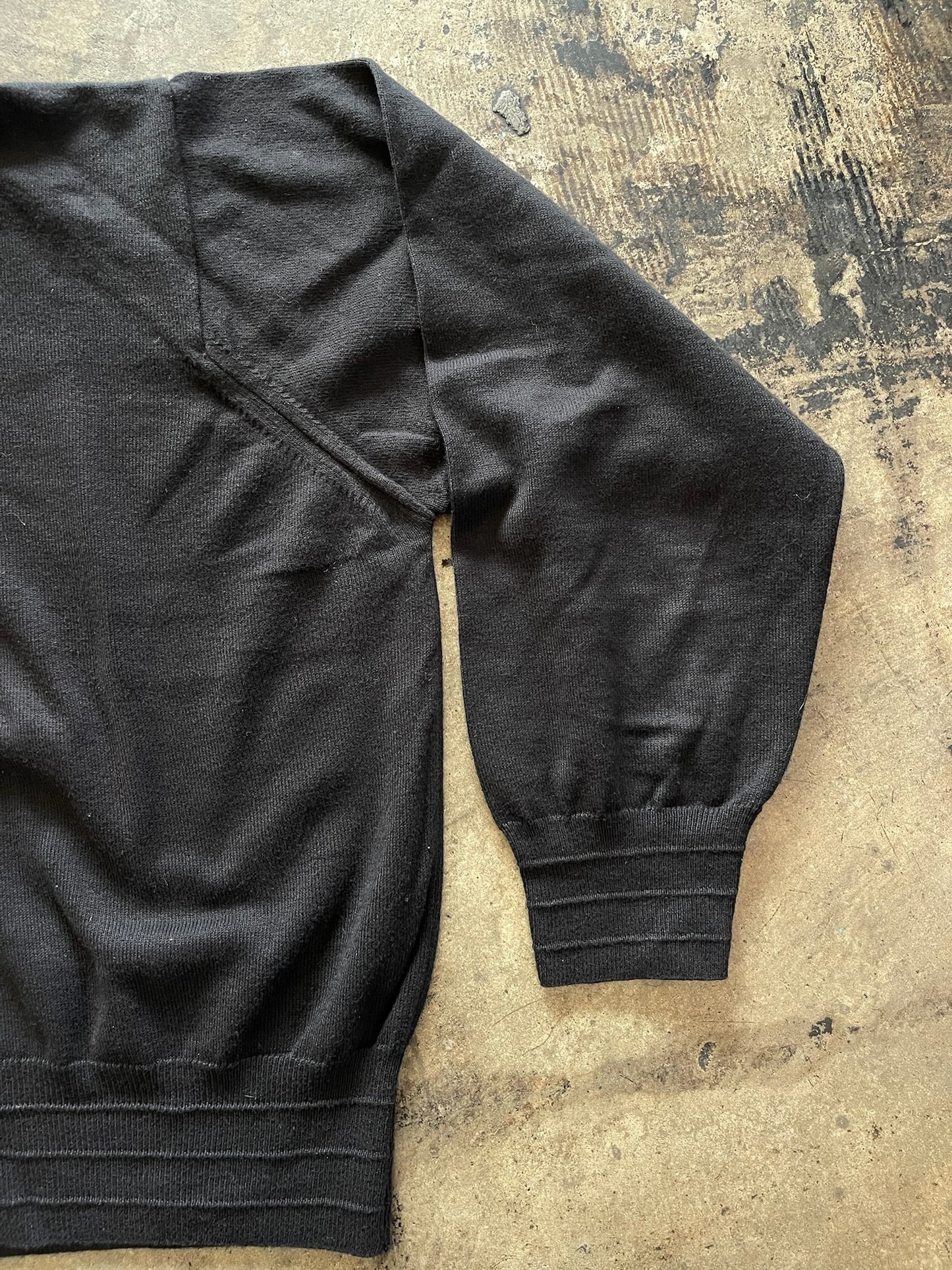 Black Collared Button Front Sweater