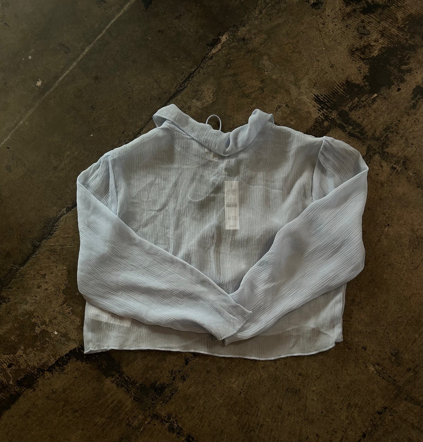 Baby Blue Tie Front J. Crew Blouse