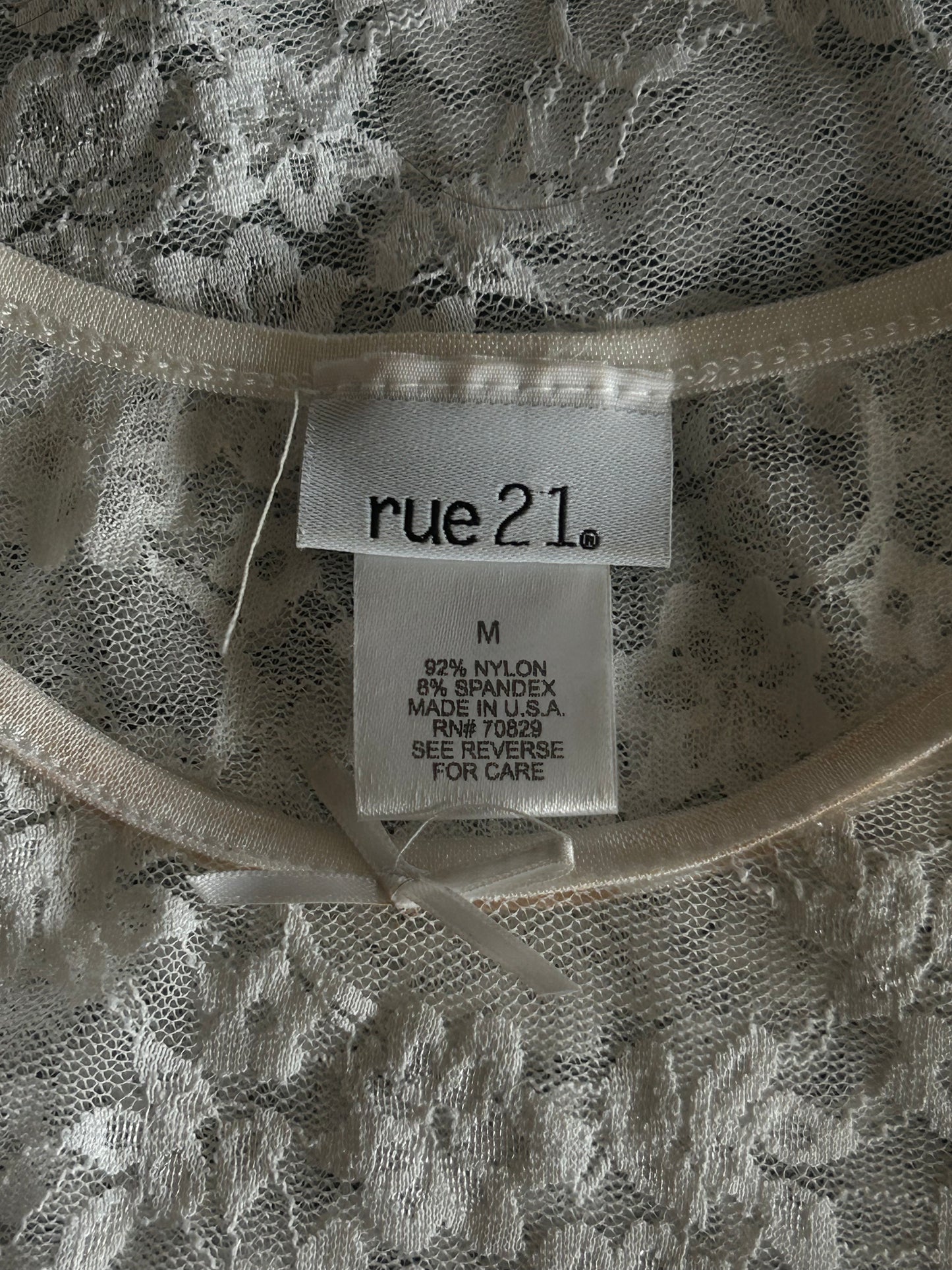 White Lace Mesh Long Sleeve