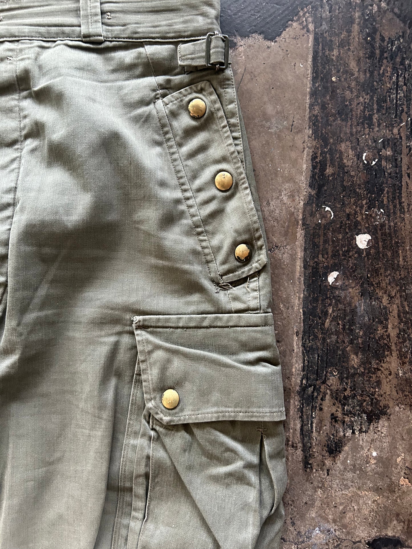 Olive French Military Pants