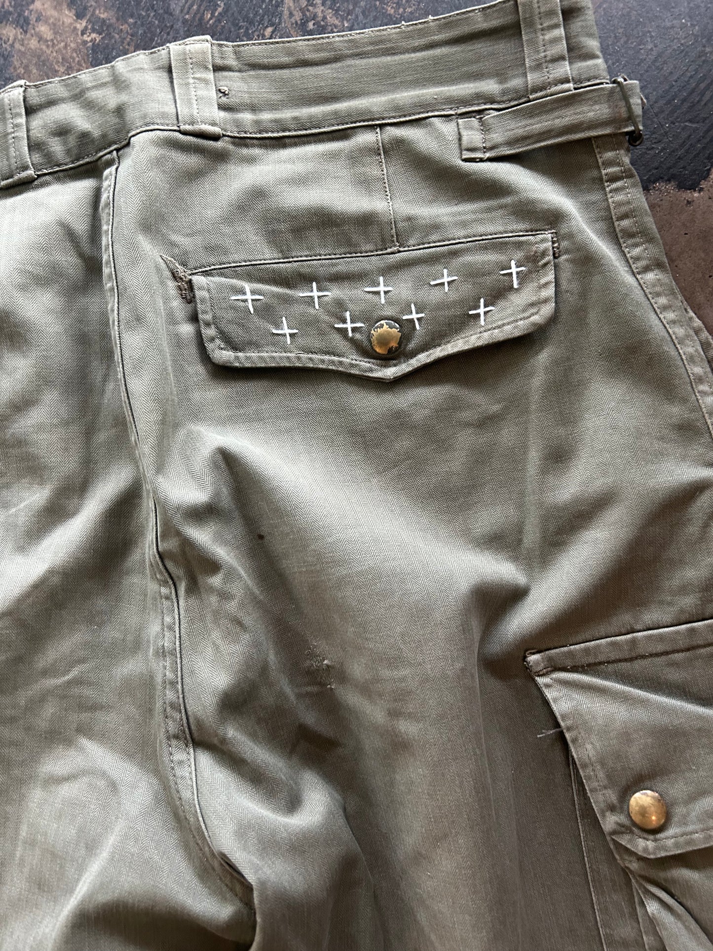 Olive French Military Pants