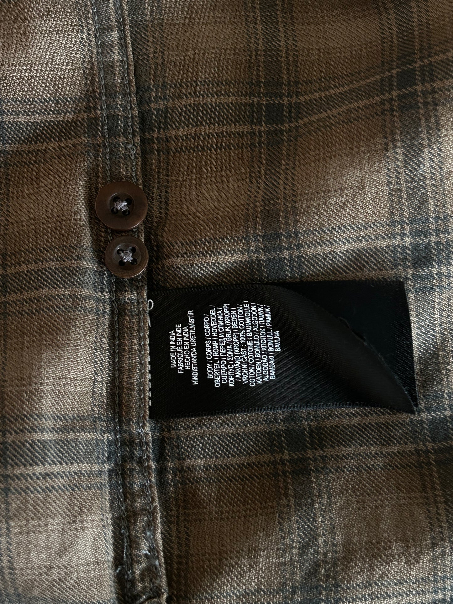 RRL Brown Plaid Button Up