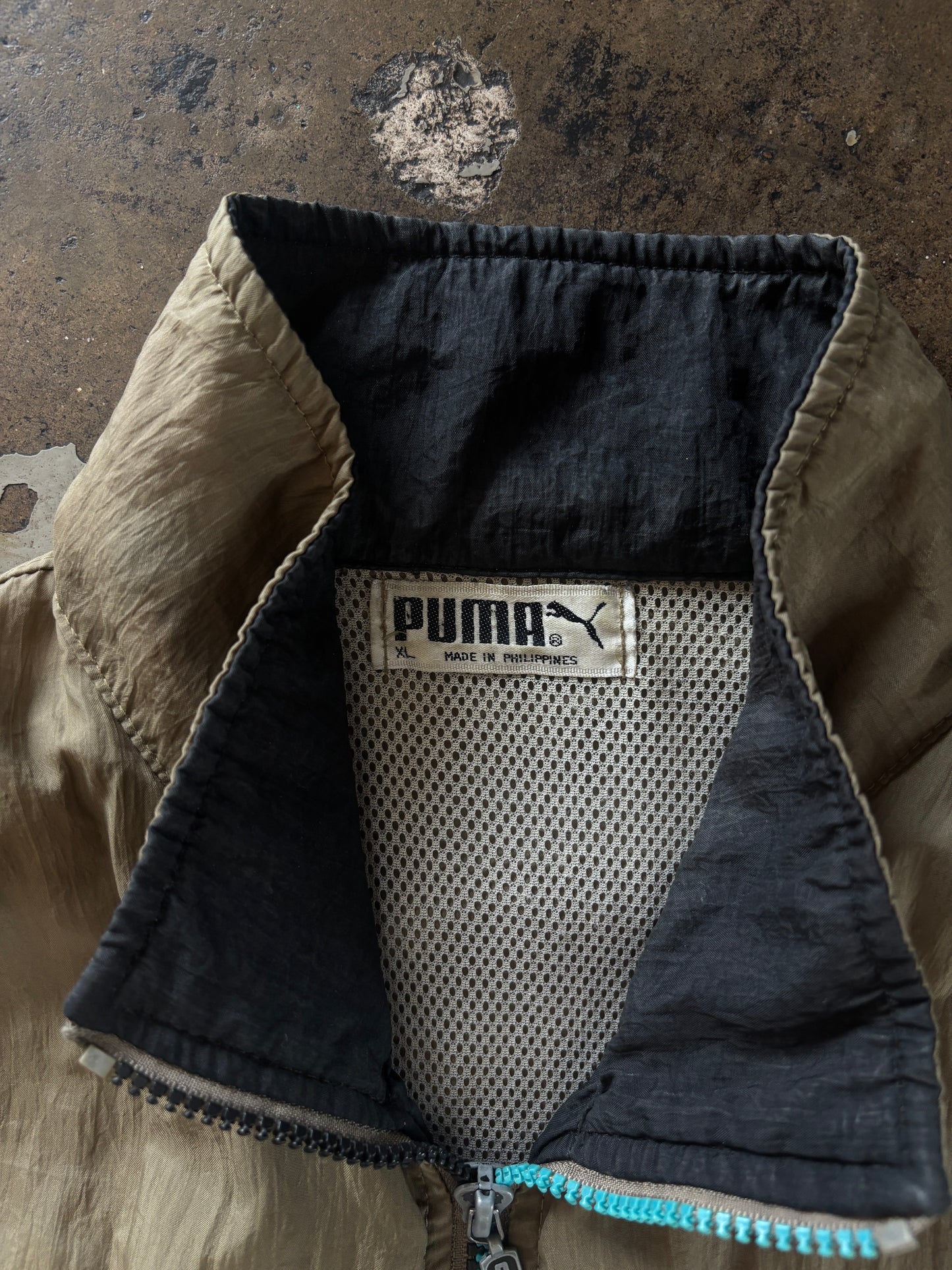 Olive Colorblock Puma Windbreaker