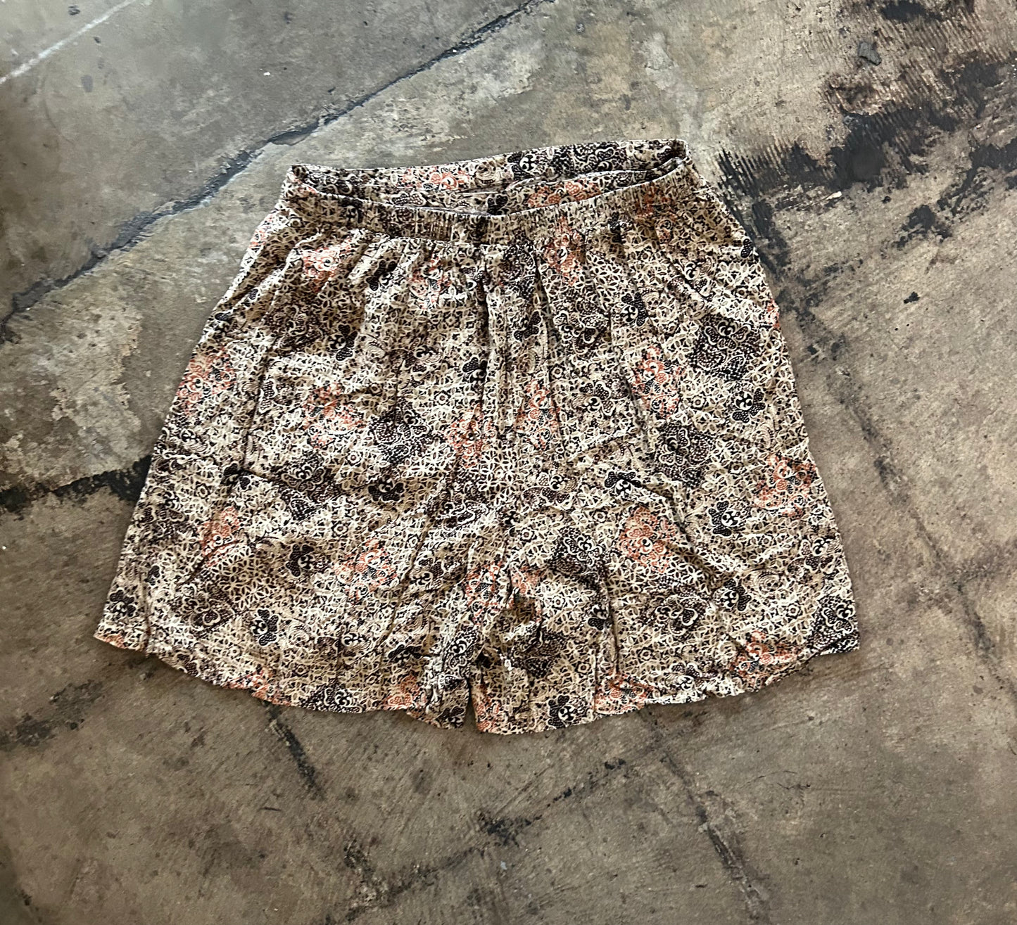 Kathie Lee Woman Brown Patterned Skort