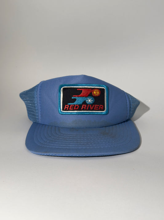 Baby Blue Red River Trucker Hat
