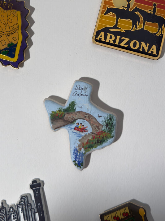 Handpainted San Antonio Texas Magnet