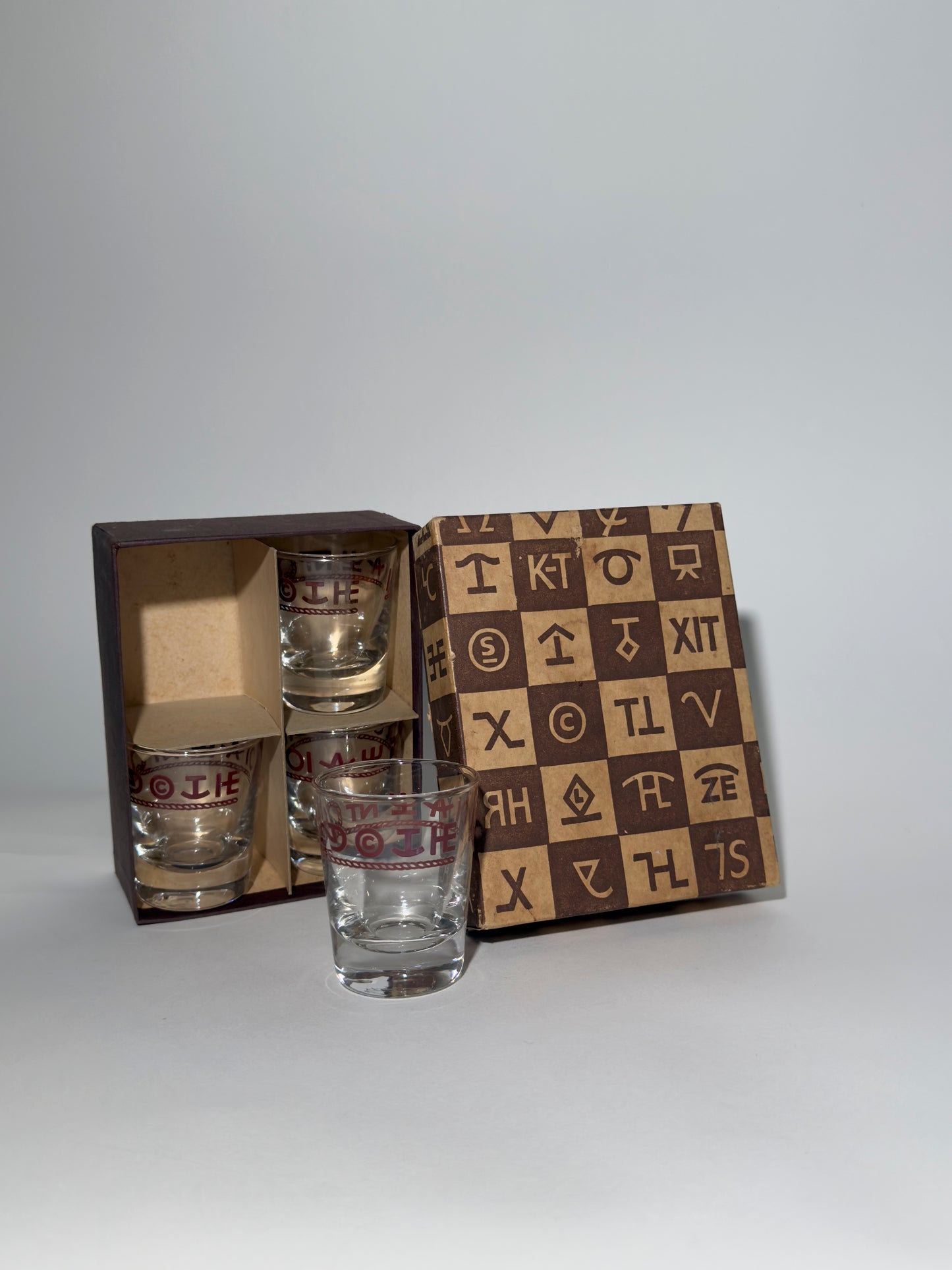 Glass Cattle Brand Shot Glasses