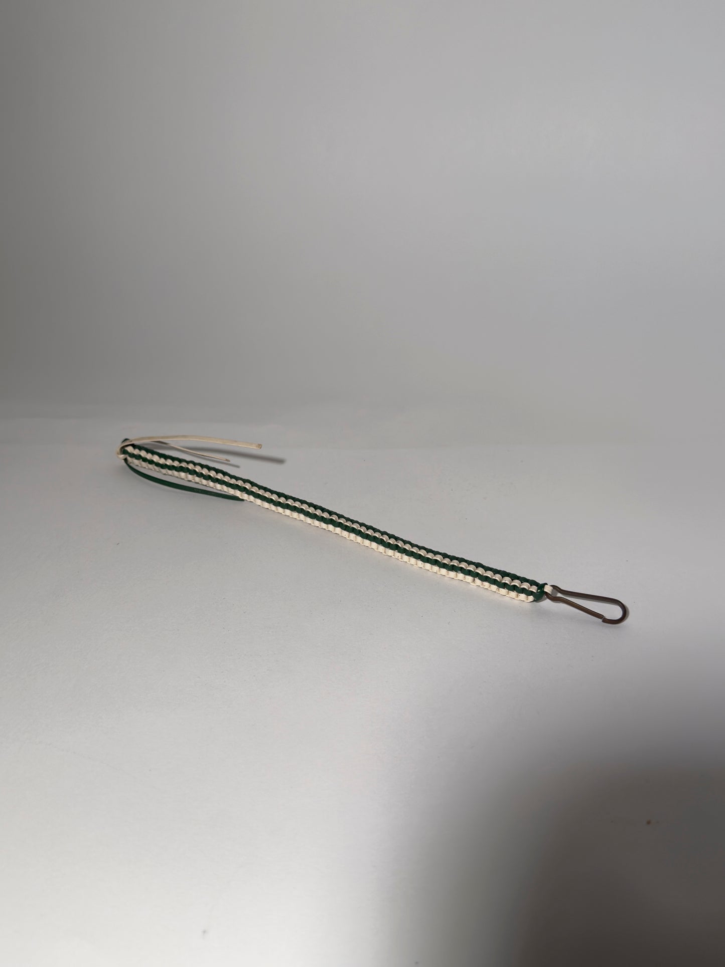 Green White Handmade Lanyard Key Ring