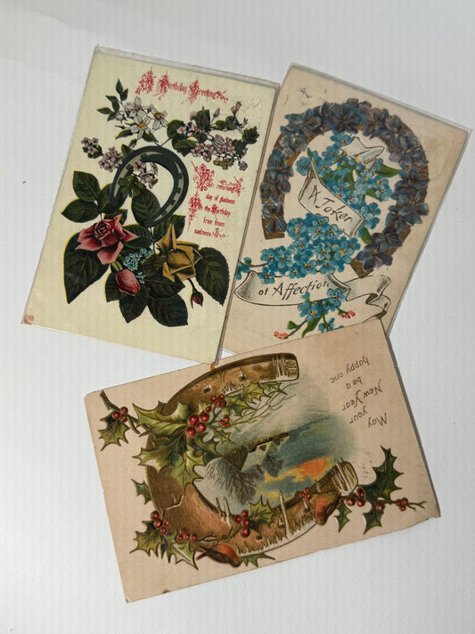 Horseshoe + Floral Postcards