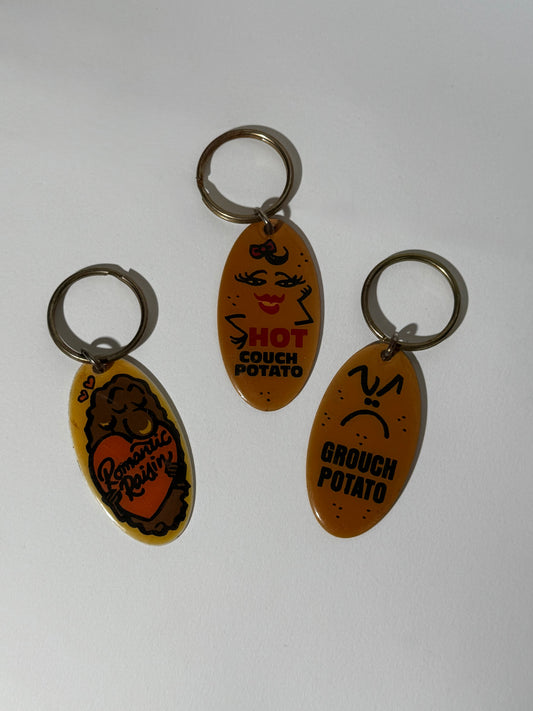 Raisin + Potato Enamel Key Ring