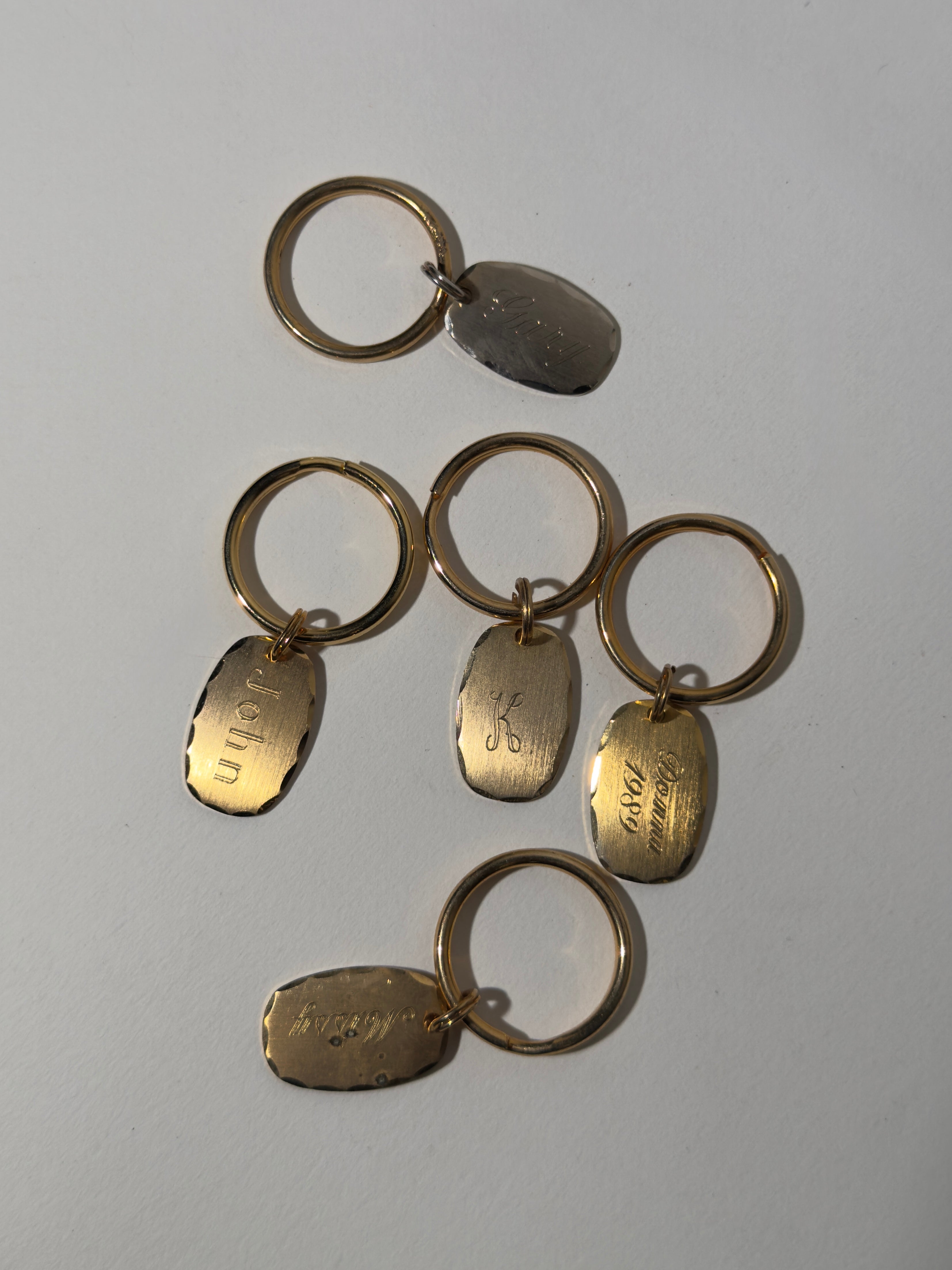 Key Round With Ridges Brass Riveted Edge Key Ring – hēy konēko